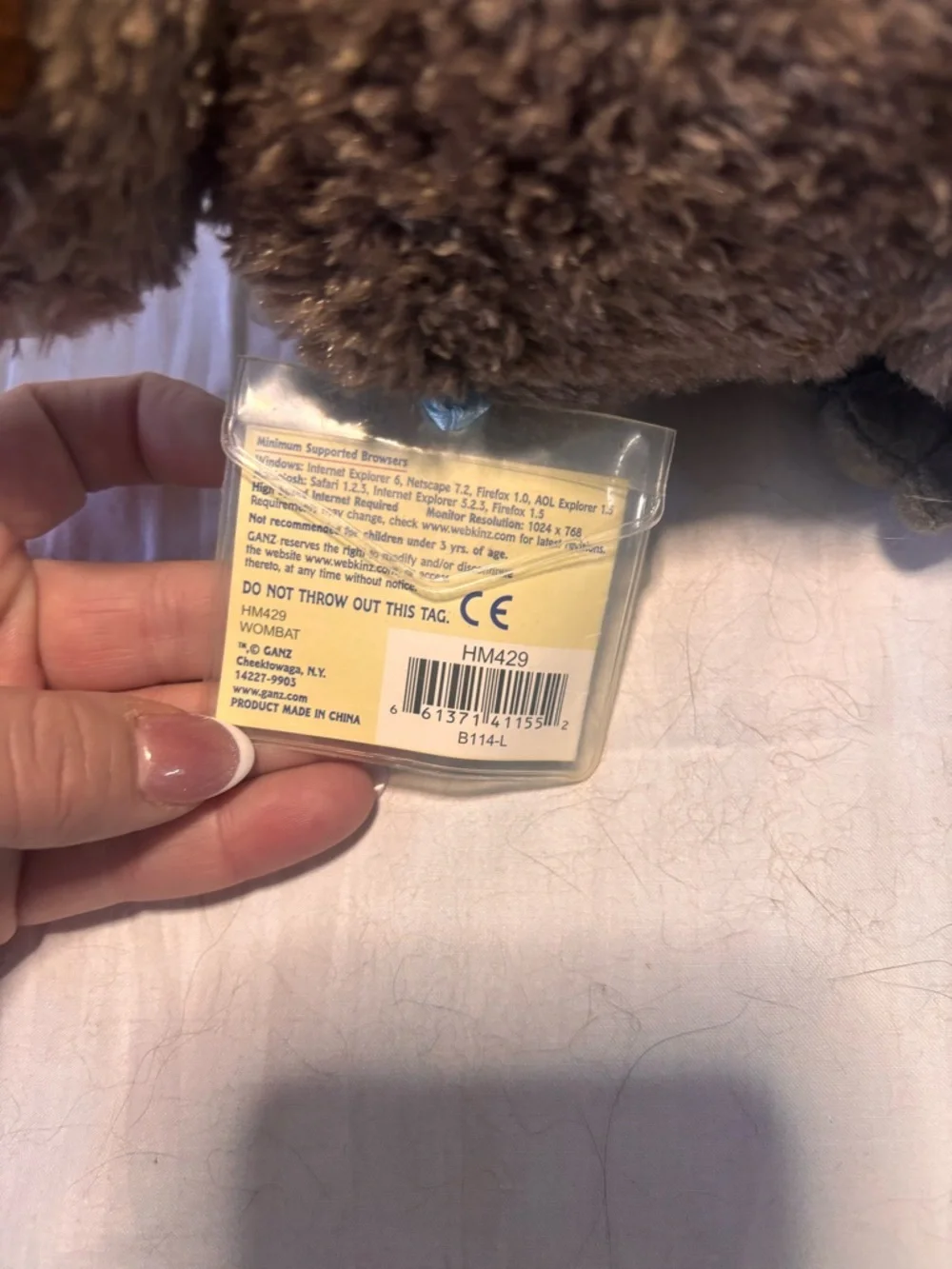 GANZ Webkinz Plush Brown Muskrat Toy with tags